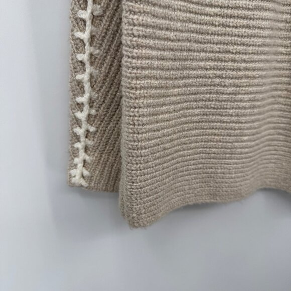 Pure Jill Hand-Stitched Details Sweater woman’s size XL Oatmeal Minimalist - Picture 5 of 10